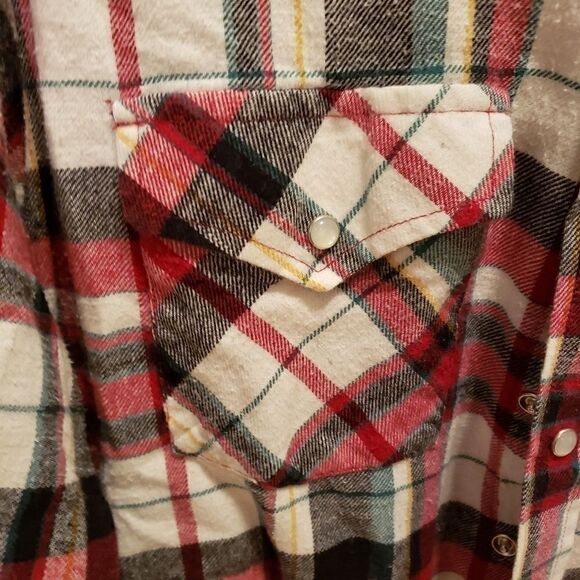 Plains Western Plaid Flannel Pearl Snap Shirt - Picture 3 of 8
